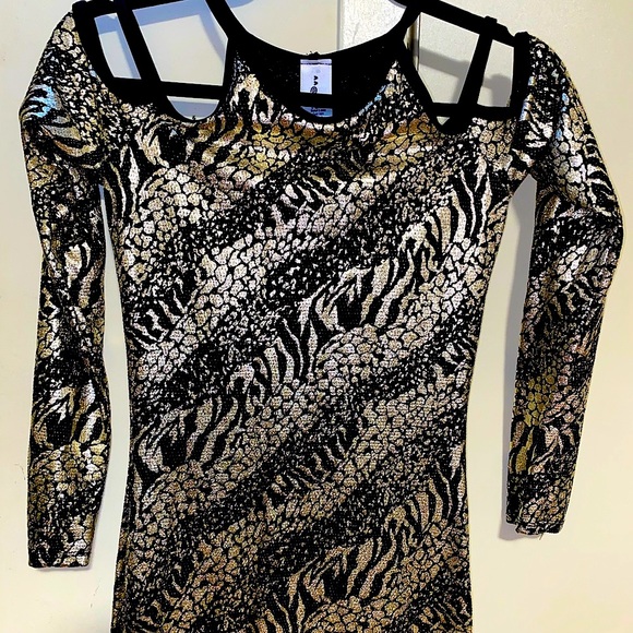 Streetwear Society - Black & Gold Shimmer Dress - Picture 1 of 6